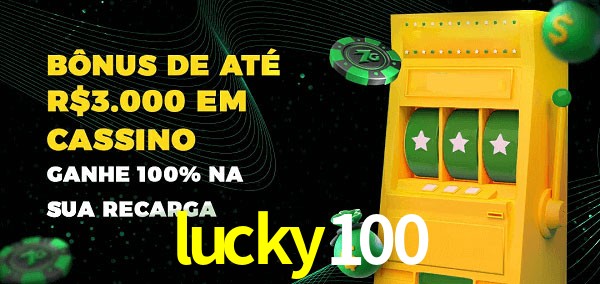 lucky100 melhor bônus de depósito